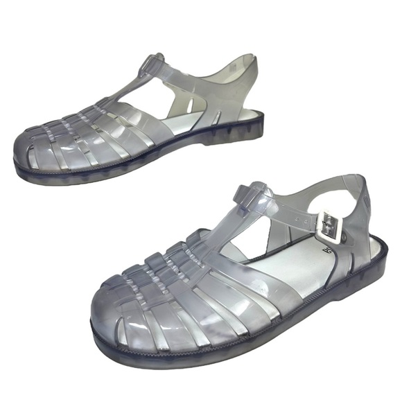 Melissa - Women’s ‘Possession' Jelly Fisherman Flat Sandals - Clear, Size 8 US - Picture 2 of 16